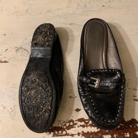 Brighton Black Oxford Slip Ons - Picture 3 of 3